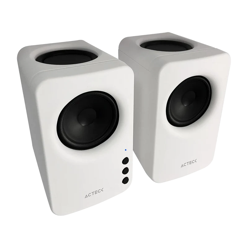 Bocinas Acteck Dynamic Exact Mini Bs475 / Inalambrica / 10 W Rms / Sonido Estereo 2.0 / Conexion Bluetooth - Aux / Control De Volumen / Indicador Led / Blanco / Ac-936378