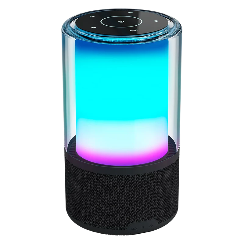 Bocina Acteck Glee Pure Ap70 / Inalambrica / Bluetooth - Conexion Tws  3.5 Mm / Sonido Estereo / 20 W / Iluminacion Led / Subwoofer / Negro / Ac-936385
