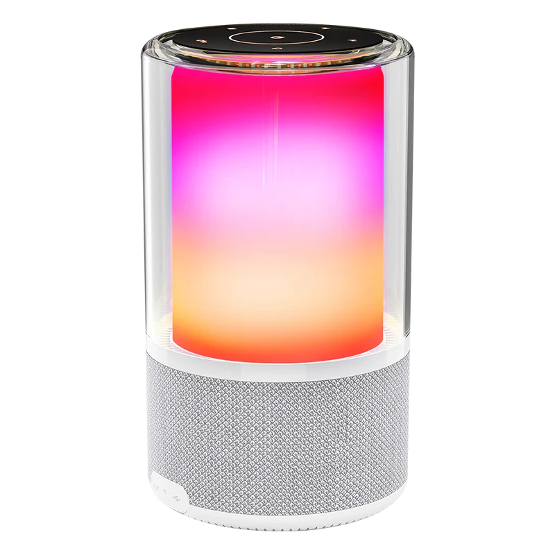 Bocina Acteck Glee Pure Ap70 / Inalambrica / Bluetooth - Conexion Tws  3.5 Mm / Sonido Estereo / 20 W / Iluminacion Led / Subwoofer / Blanco / Ac-936392
