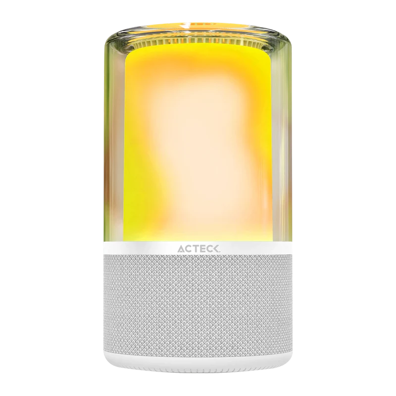 Bocina Acteck Glee Pure Ap70 / Inalambrica / Bluetooth - Conexion Tws  3.5 Mm / Sonido Estereo / 20 W / Iluminacion Led / Subwoofer / Blanco / Ac-936392