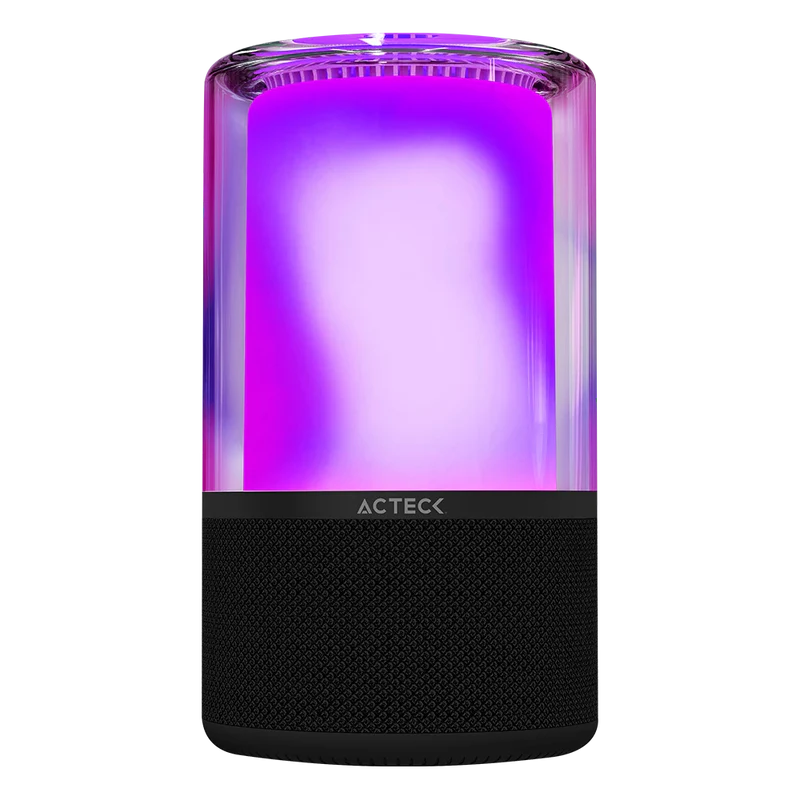 Bocina Acteck Glee Pure Ap70 / Inalambrica / Bluetooth - Conexion Tws  3.5 Mm / Sonido Estereo / 20 W / Iluminacion Led / Subwoofer / Negro / Ac-936385