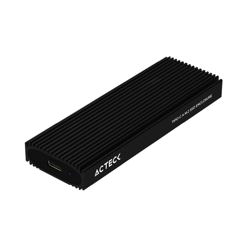 Carcasa Case Enclosure Acteck Armor Pro Hc660 / Disco Duro Ssd M.2 / Usb C 3.1 / 10 Gpbs / Protocolo Uasp - Trim / Max 4 Tb / Aluminio / Negro / Ac-936453