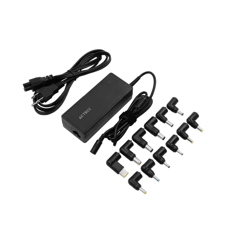 Cargador Universal Acteck Energon Roam Cu494 / Para Laptop / Salida 90 W / Adaptador / 12 Conectores / Ac-937191