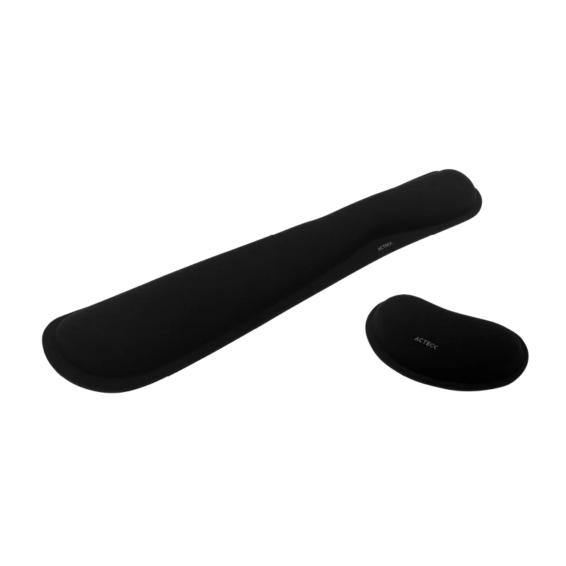 Kit Descansa Muñecas Acteck Mousepad Cushy Pro Tr430 / Ergonómico / Memory Foam / Color Grafito / Antideslizante / 460 X 85 X 20  Mm / Ac-937214