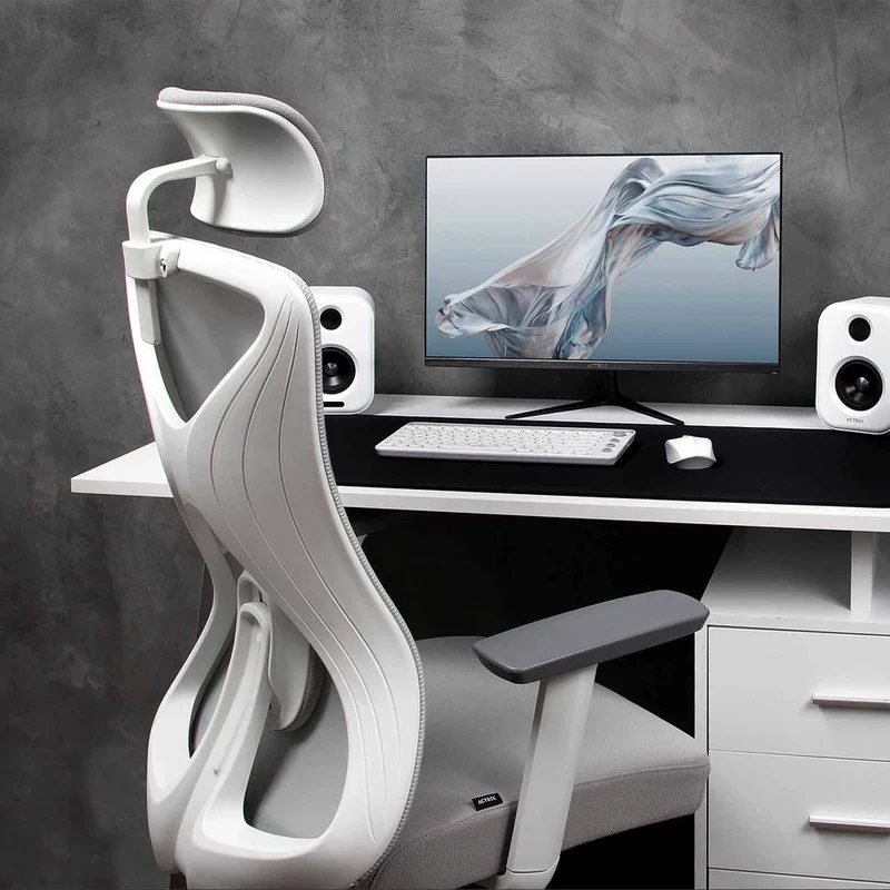 Silla Ergonomica Acteck Floe Pro Ec737 / Inclinacion 35 Grados / Mariposa Clase 4 / Max 120 Kg / Piston Clase 4 / Reposabrazos Fijo / Blanco / Ac-937245