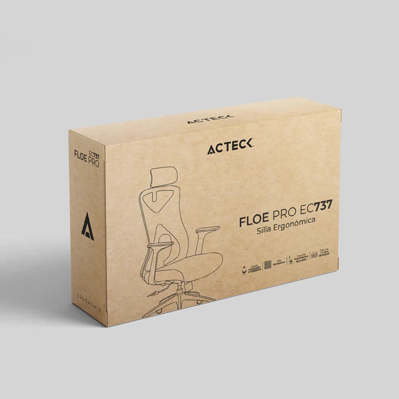 Silla Ergonomica Acteck Floe Pro Ec737 / Inclinacion 35 Grados / Mariposa Clase 4 / Max 120 Kg / Piston Clase 4 / Reposabrazos Fijo / Blanco / Ac-937245