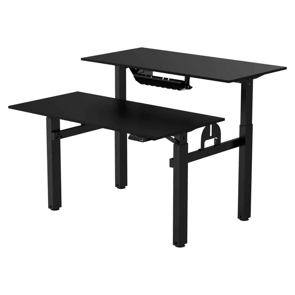 Escritorio Acteck Ergo Desk V2 Ed727/ Ergonomico Doble / Control Inteligente / Altura Ajustable / Hasta 80 Kg Estatico / Negro / Ac-937269