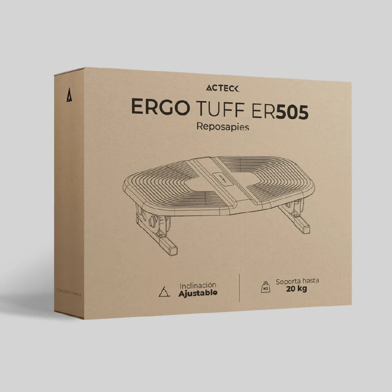 Reposapies Acteck Ergo Tuff Er505 / Acero Y PlÁstico / InclinaciÓn Ajustable / Hasta 20 Kg / Ac-937313