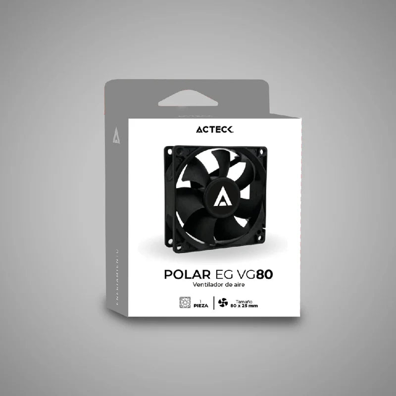 Ventilador Acteck Polar Eg Vg80 / De Aire / 1800 Rpm / 21.8 Cfm / Rodamiento Hidraulico / 7 Aspas / Conector Molex / 80 X 25 Mm / Ac-938129