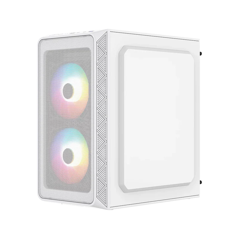 Gabinete Acteck Doom Pro Mesh Gi730m / Mini Torre / Mini Itx, Micro Atx / Fuente De Poder 600 W / Panel Cristal Templado / Ventilador Frgb / 3 AÑos De Garantia / Blanco / Ac-939256