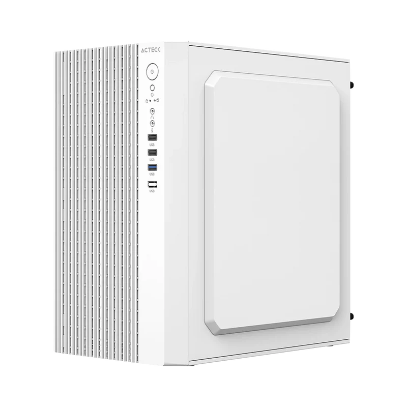 Gabinete Acteck Zenith Gi656 / Mini Torre / Micro-atx,mini-itx / Fuente 500 W / Full Metalico + Frente Solido / Blanco / Ac-939270