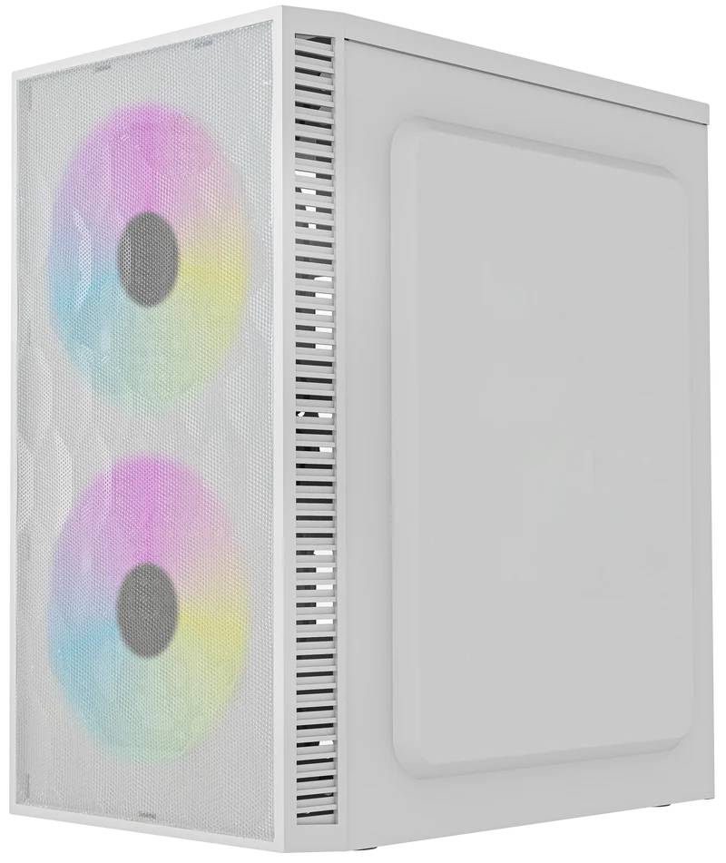Gabinete Acteck Fuji Gc470 / Mini Torre / Micro Atx , Mini Itx / Fuente 500w / Incluye 2 Ventiladores 120 Mm / Panel Izq Acrilico + Frente Mesh / Blanco / Ac-939515
