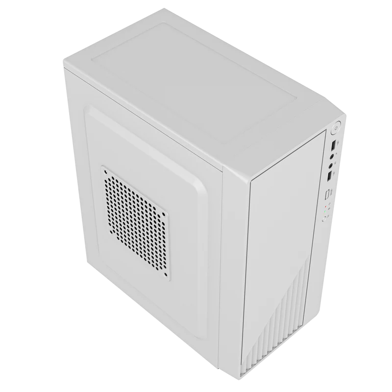 Gabinete Acteck Kioto Gc220f / Mini Torre / Micro Atx, Mini Itx / Fuente 500w / Full Metalico + Frente Solido / Blanco / Ac-939546