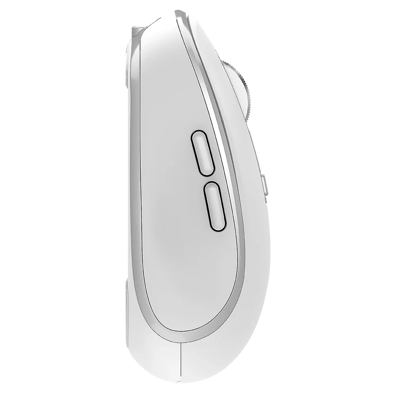 Mouse Acteck Optimize Trip Pro Mi580 / Inalambrico / 1600 Dpi Ajustable / 6 Botones + Scroll / Recargable / Dual Dongle Usb 2.4 Ghz + 2 Bluetooth / Win + Mac + Android / Blanco / Ac-939607