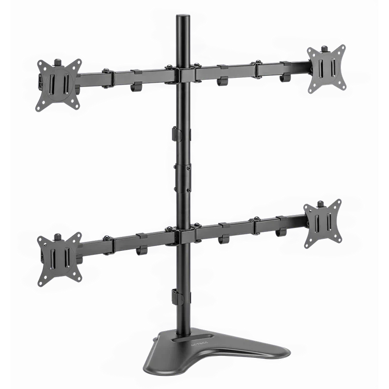 Soporte Acteck Enforce Zone-b Sm445 / Para Escritorio / 4 Monitores / 17-32 Pulg / Max 9 Kg Por Brazo / Vesa 75-100 Mm / Organizador De Cables / Negro / Ac-939669
