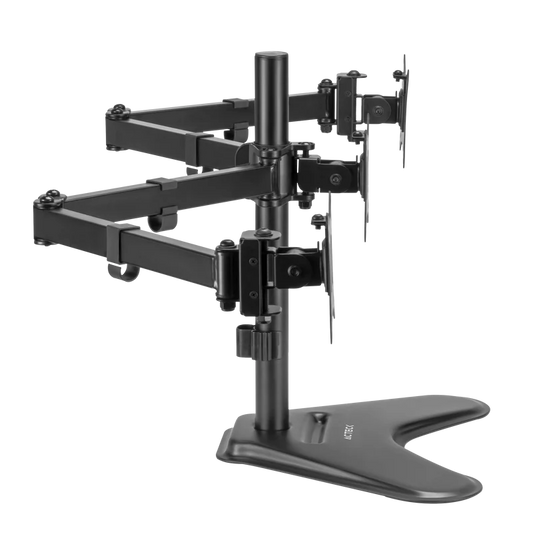 Soporte Acteck Enforce Zone-b Sm435 / De Escritorio / 3 Monitores / 17 - 32 Pulg / Hasta 9 Kg Por Brazo / Inclinacion Y Giro Ajustable / Vesa 75 - 100 Mm / Organizador De Cables / Negro / Ac-939676
