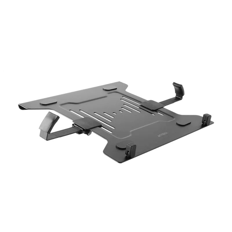 Soporte Acteck Enforce Tray Bl404 / Base Para Laptop / 10 - 15.6 Pul / Vesa - Brazos Ajustables / Ranuras De Ventilacion / Antiderrapante / Max 4.5 Kg / Negro / Ac-939690