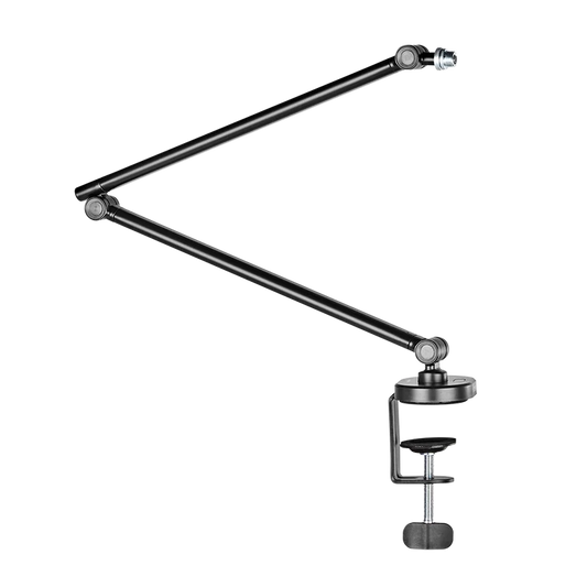 Soporte  Acteck Para Microfono Enforce Zone Micro Bm400 / Inclinacion Y Giro Ajustable / 1 Kg / Led Rgb / Alcance 357 Mm / Fijacion C-clamp / Advanced Series / Negro / Ac-939706