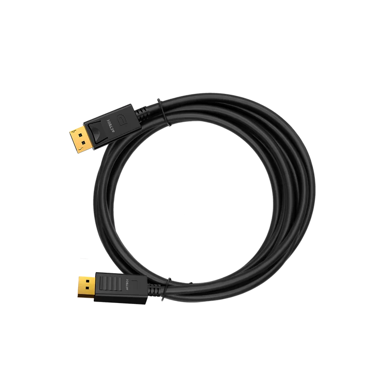 Cable Acteck Link Plus Dp422-3 / Display Port - Display Port / 4k A 60 Mhz / 3 M Largo / 17 Gbps / Calibre 30 Awg / Macho A Macho / Negro / Ac-939799