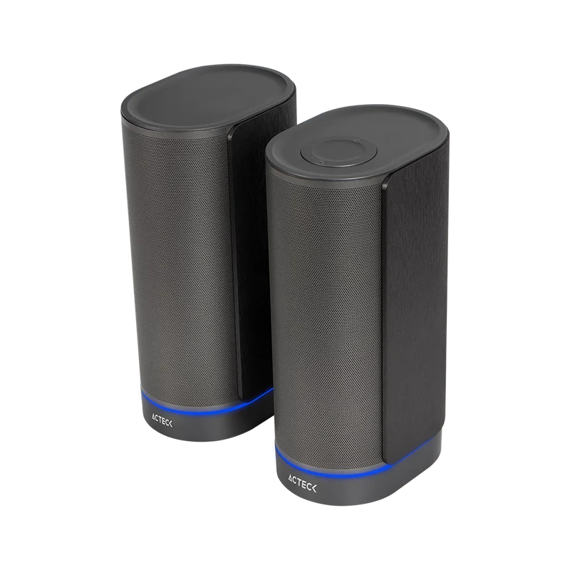 Bocinas Acteck Dynamic Exact X Bs660 / Inalambrica / Bluetooth Aux Usb / 2 Canales 50 W Rms / 45hz- 20khz / Iluminacion Led / Negro / Ac-939812
