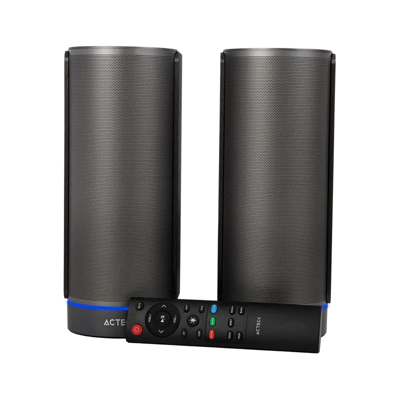 Bocinas Acteck Dynamic Exact X Bs660 / Inalambrica / Bluetooth Aux Usb / 2 Canales 50 W Rms / 45hz- 20khz / Iluminacion Led / Negro / Ac-939812