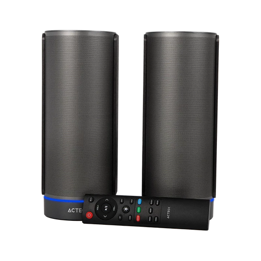 Bocinas Acteck Dynamic Exact X Bs660 / Inalambrica / Bluetooth Aux Usb / 2 Canales 50 W Rms / 45hz- 20khz / Iluminacion Led / Negro / Ac-939812