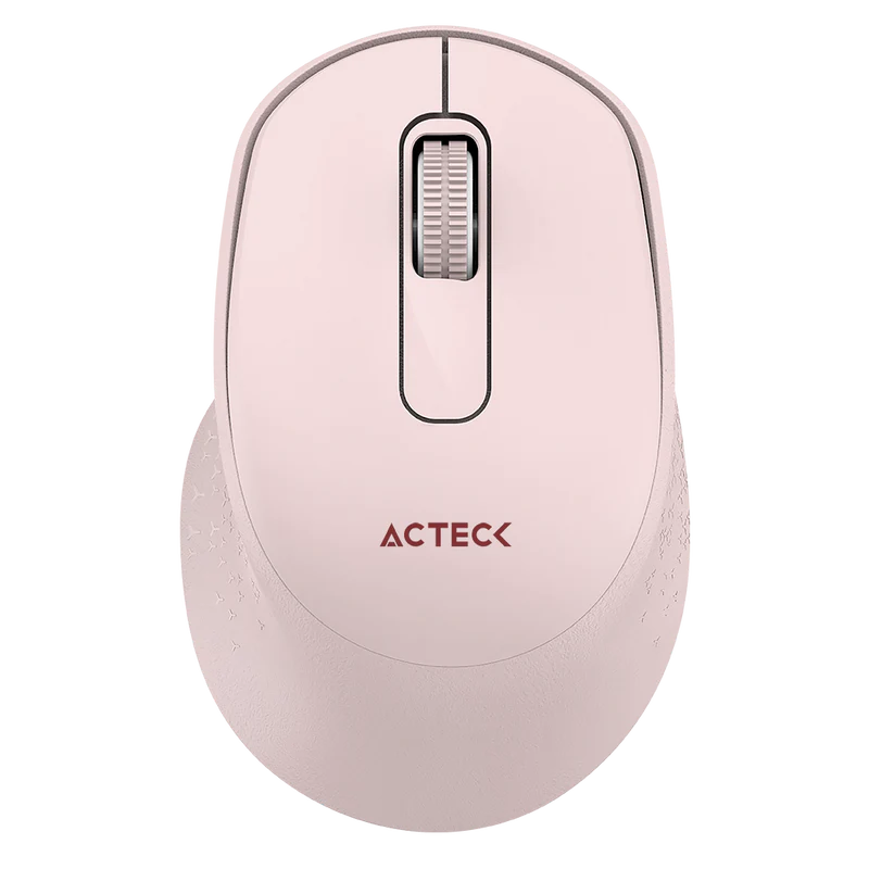 Mouse Acteck Optimize Ergo Mi470 / Inalambrico / Receptor Usb / Optico / 1600 Dpi  Ajustable / 2 Botones + Scroll / Ergonomico / Click Silencioso / Win + Mac / Rosa / Ac-939881