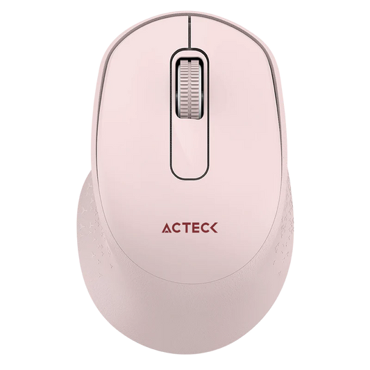 Mouse Acteck Optimize Ergo Mi470 / Inalambrico / Receptor Usb / Optico / 1600 Dpi  Ajustable / 2 Botones + Scroll / Ergonomico / Click Silencioso / Win + Mac / Rosa / Ac-939881