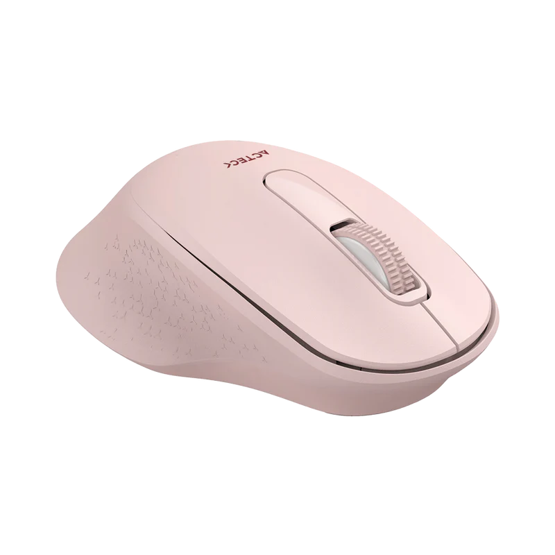 Mouse Acteck Optimize Ergo Mi470 / Inalambrico / Receptor Usb / Optico / 1600 Dpi  Ajustable / 2 Botones + Scroll / Ergonomico / Click Silencioso / Win + Mac / Rosa / Ac-939881