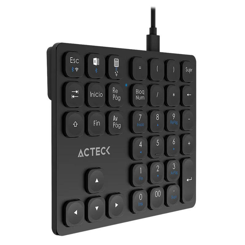Teclado Numerico Acteck Inspire Pad Pro Tn480 / Inalambrico / Bluetooth / 36 Teclas / Advanced Series / Negro / Ac-939911