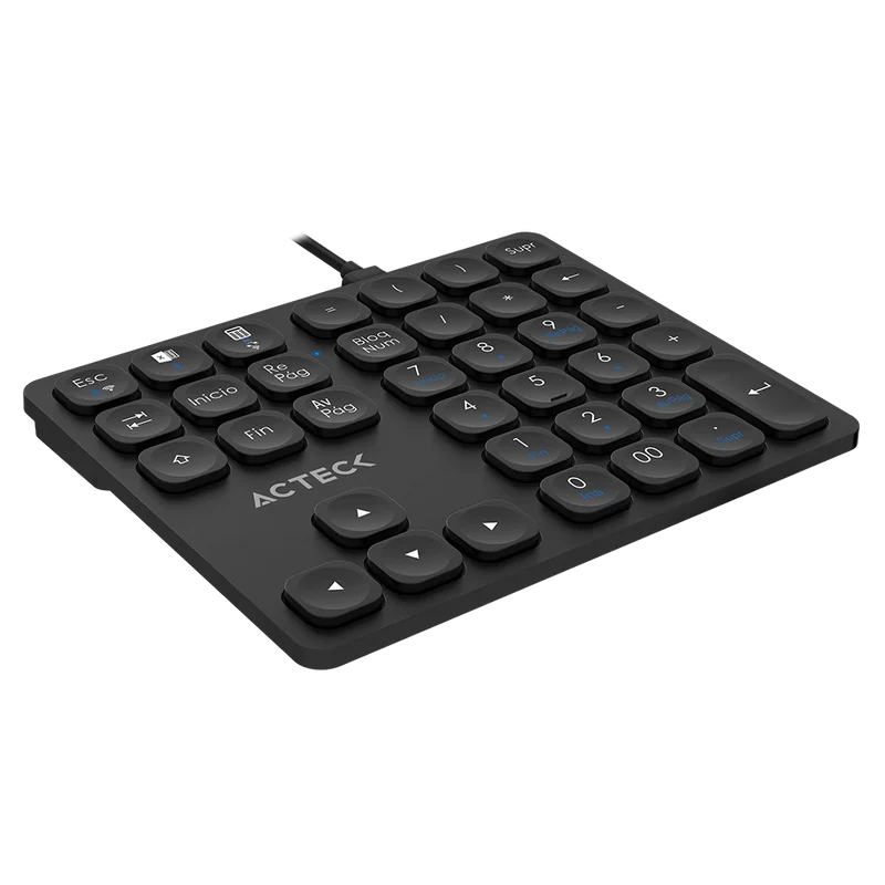 Teclado Numerico Acteck Inspire Pad Pro Tn480 / Inalambrico / Bluetooth / 36 Teclas / Advanced Series / Negro / Ac-939911