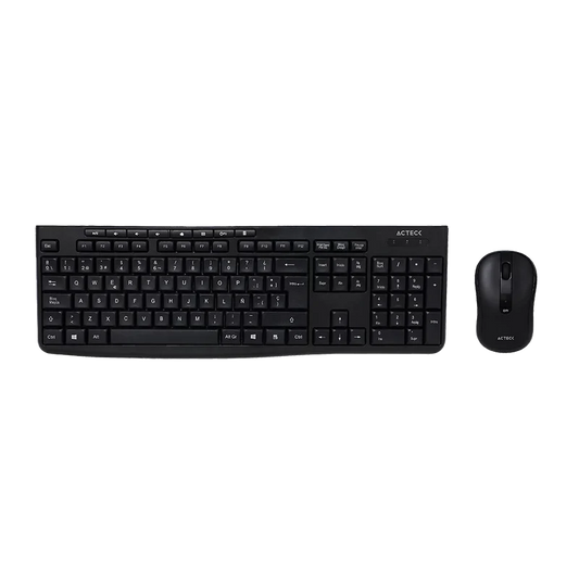 Kit Acteck Creator Prime Mk255 / Teclado Y Mouse / Inalambrico / Membrana / Multimedia / 105 Teclas / Optico / 1600 Dpi / 3 Botones + Scroll / Negro / Ac-939935