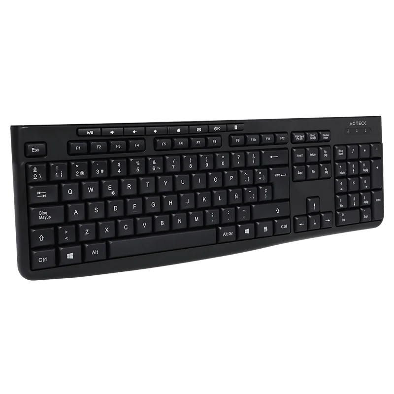 Kit Acteck Creator Prime Mk455 / Teclado Y Mouse / Alambrico / 105 Teclas / Multimedia / 1600 Dpi Ajustable / Optico / 3 Botones + Scroll / Win - Mac Os - Android / Negro / Ac-939928