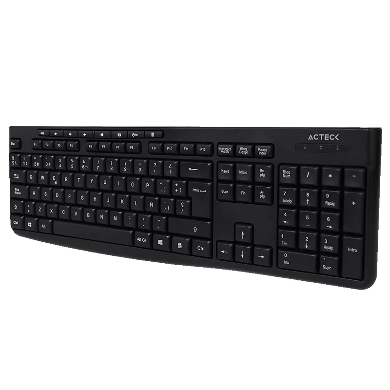 Kit Acteck Creator Prime Mk455 / Teclado Y Mouse / Alambrico / 105 Teclas / Multimedia / 1600 Dpi Ajustable / Optico / 3 Botones + Scroll / Win - Mac Os - Android / Negro / Ac-939928