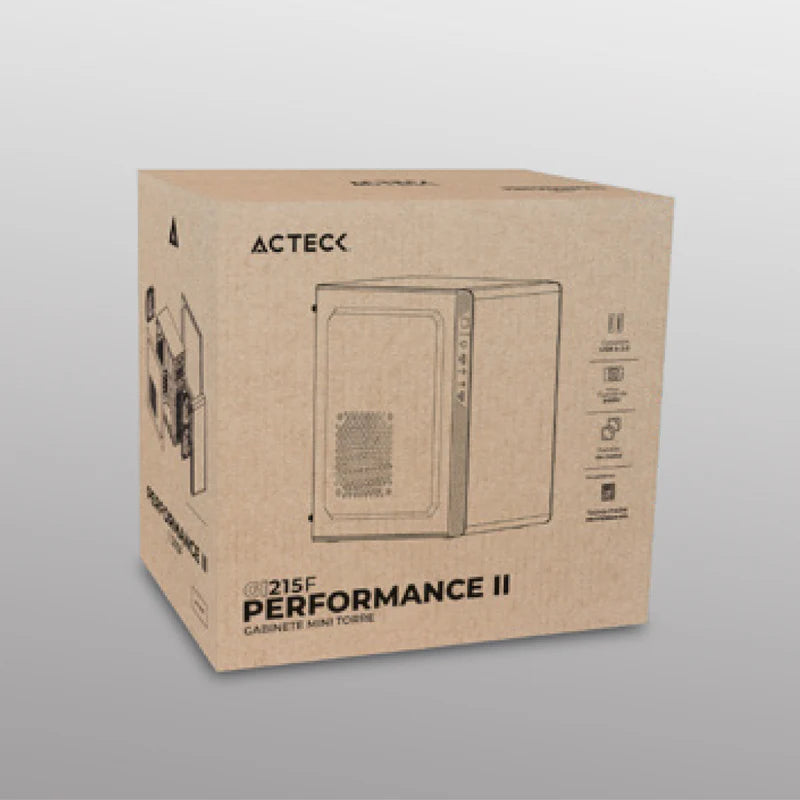 Gabinete Acteck Performance Ii Gi215f / Mini Torre / Micro Atx, Itx / Fuente De Poder 500w Incluida / Full Metal / Blanco / Ac-940047