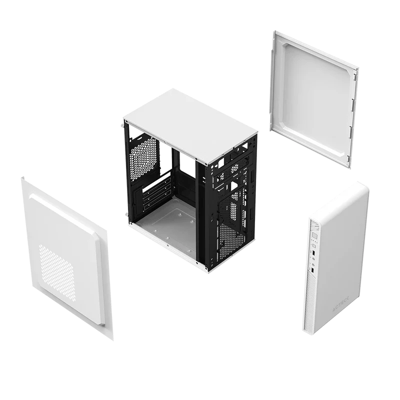 Gabinete Acteck Performance Ii Gi215f / Mini Torre / Micro Atx, Itx / Fuente De Poder 500w Incluida / Full Metal / Blanco / Ac-940047