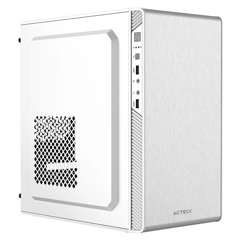 Gabinete Acteck Performance Ii Gi215f / Mini Torre / Micro Atx, Itx / Fuente De Poder 500w Incluida / Full Metal / Blanco / Ac-940047