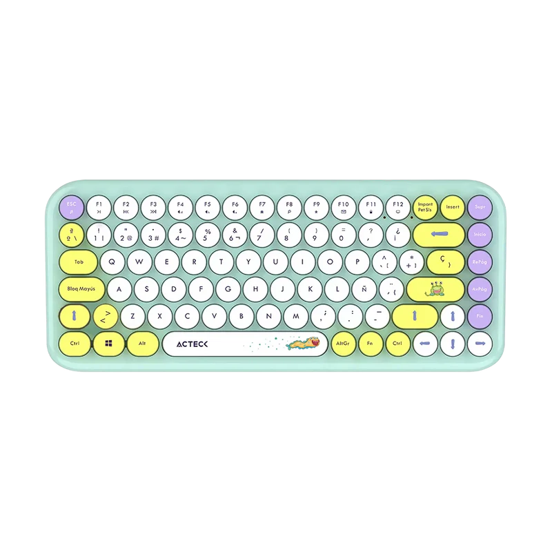 Kit Acteck Creator Chic K-colors Mk480 / Teclado Y Mouse / Inalambrico - Multimedia / 85 Teclas / Optico / 800 Dpi / 4 Botones + Scroll / Win + Mac / EspaÑol / Dongle Usb / Tiffany / Ac-940238