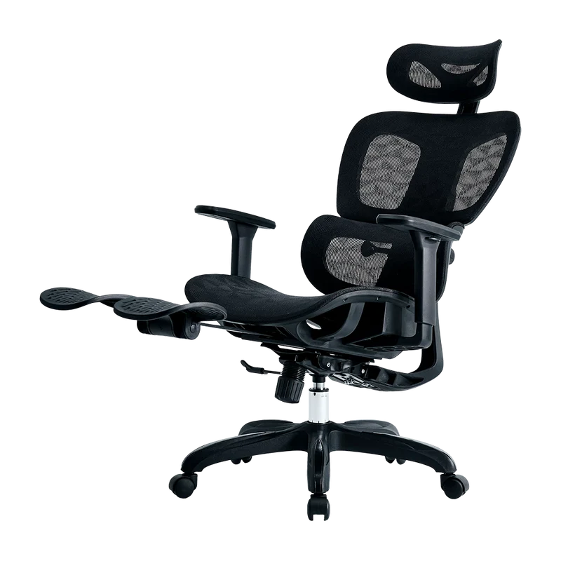 Silla Acteck Flux Pro Ec757 / Ergonomica / Max 150 Kg / Piston Clase 4 / Reposabrazos 3d / Reposapies / Cabecera Ajustable / Inclinacion 135 Grados / Tela Transpirable / Negro / Ac-940269