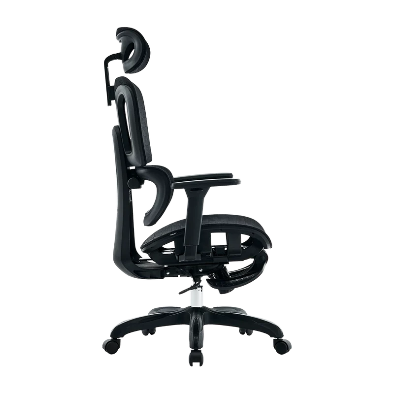 Silla Acteck Flux Pro Ec757 / Ergonomica / Max 150 Kg / Piston Clase 4 / Reposabrazos 3d / Reposapies / Cabecera Ajustable / Inclinacion 135 Grados / Tela Transpirable / Negro / Ac-940269