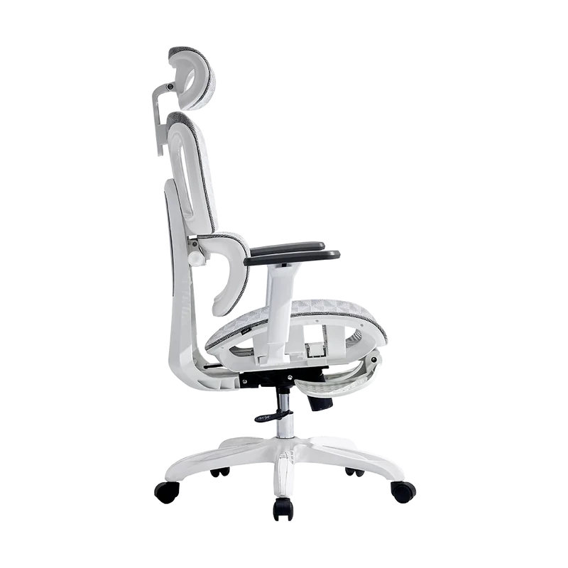 Silla Acteck Flux Pro Ec757 / Ergonomica / Max 150 Kg / Piston Clase 4 / Reposabrazos 3d / Reposapies / Cabecera Ajustable / Inclinacion 135 Grados / Tela Transpirable / Blanco / Ac-940276