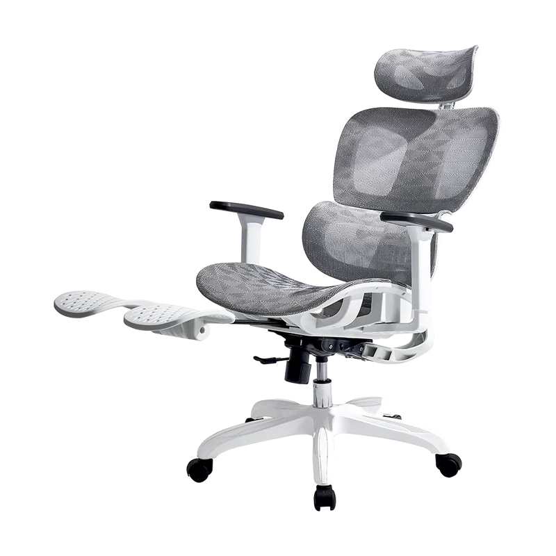 Silla Acteck Flux Pro Ec757 / Ergonomica / Max 150 Kg / Piston Clase 4 / Reposabrazos 3d / Reposapies / Cabecera Ajustable / Inclinacion 135 Grados / Tela Transpirable / Blanco / Ac-940276