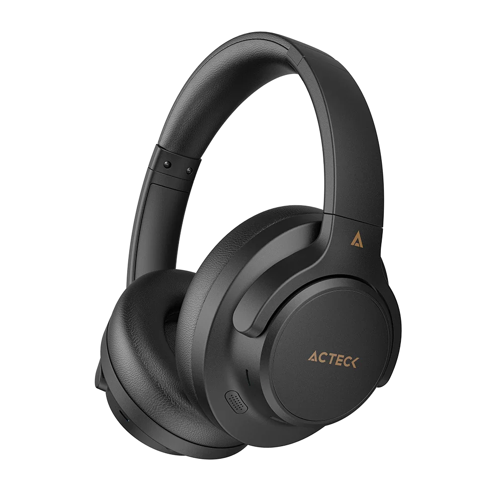 Audifonos Acteck Hype Epic Hp750 / Diadema / Inalambricos / Dual Bt - Aux 3.5 Mm / Bateria 75 Hrs / Microfono Omnidireccional / Cancelacion De Ruido / Bocinas 40 Mm 20 Hz A 20 Khz / Negro / Ac-940856