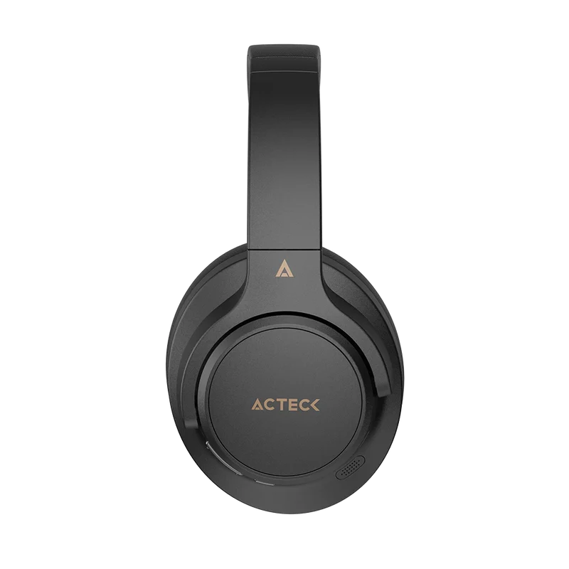 Audifonos Acteck Hype Epic Hp750 / Diadema / Inalambricos / Dual Bt - Aux 3.5 Mm / Bateria 75 Hrs / Microfono Omnidireccional / Cancelacion De Ruido / Bocinas 40 Mm 20 Hz A 20 Khz / Negro / Ac-940856