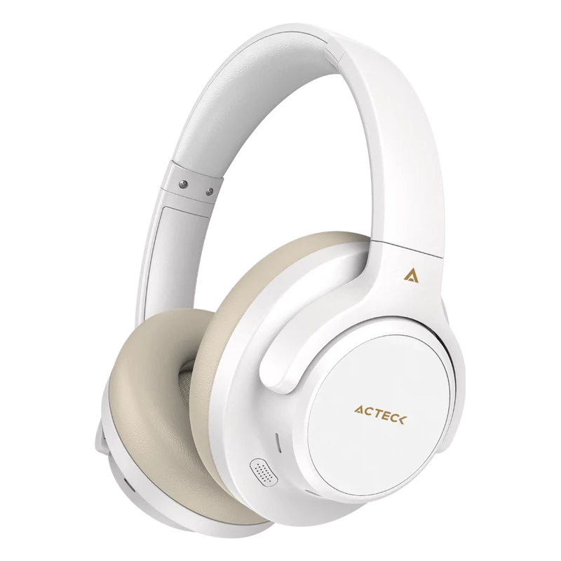 Audifonos Acteck Hype Epic Hp750 / Diadema / Inalambricos / Dual Bt -aux 3.5 Mm / Bateria 75 Hrs / Microfono Omnidireccional / Cancelacion De Ruido / Bocinas 40 Mm 20 Hz A 20 Khz / Blanco / Ac-940863