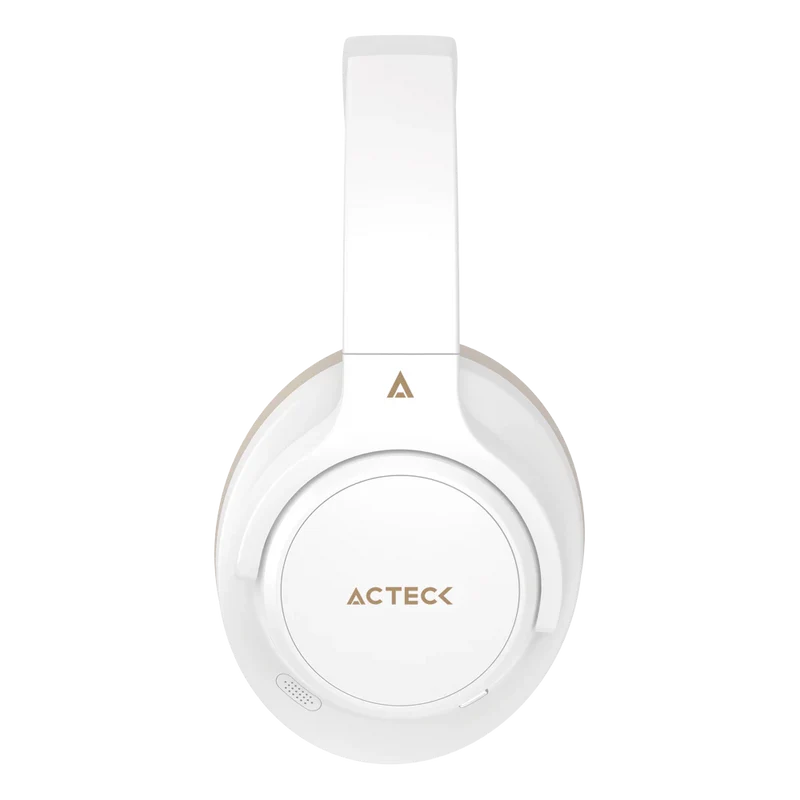 Audifonos Acteck Hype Epic Hp750 / Diadema / Inalambricos / Dual Bt -aux 3.5 Mm / Bateria 75 Hrs / Microfono Omnidireccional / Cancelacion De Ruido / Bocinas 40 Mm 20 Hz A 20 Khz / Blanco / Ac-940863