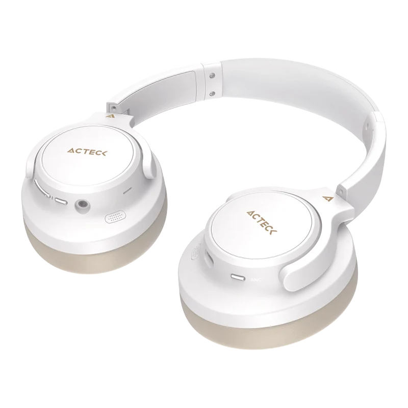 Audifonos Acteck Hype Epic Hp750 / Diadema / Inalambricos / Dual Bt -aux 3.5 Mm / Bateria 75 Hrs / Microfono Omnidireccional / Cancelacion De Ruido / Bocinas 40 Mm 20 Hz A 20 Khz / Blanco / Ac-940863