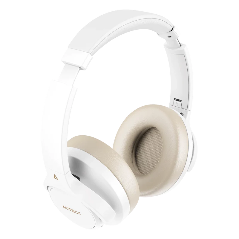 Audifonos Acteck Hype Epic Hp750 / Diadema / Inalambricos / Dual Bt -aux 3.5 Mm / Bateria 75 Hrs / Microfono Omnidireccional / Cancelacion De Ruido / Bocinas 40 Mm 20 Hz A 20 Khz / Blanco / Ac-940863