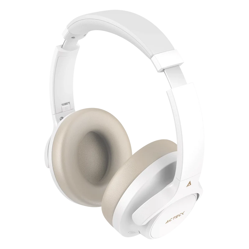 Audifonos Acteck Hype Epic Hp750 / Diadema / Inalambricos / Dual Bt -aux 3.5 Mm / Bateria 75 Hrs / Microfono Omnidireccional / Cancelacion De Ruido / Bocinas 40 Mm 20 Hz A 20 Khz / Blanco / Ac-940863