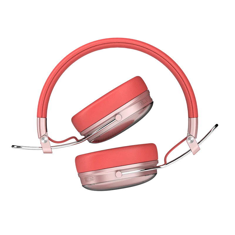 Audifonos Acteck Luxe Chic Hp710 / Diadema / Inalambricos / Bt 5.4 / Microfono Omnidireccional / 20 Hz A 20 Khz / Bateria 30 Hrs / Cancelacion De Ruido Hibrido / Salmon / Ac-940894